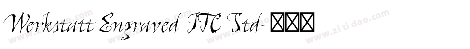 Werkstatt Engraved ITC Std字体转换